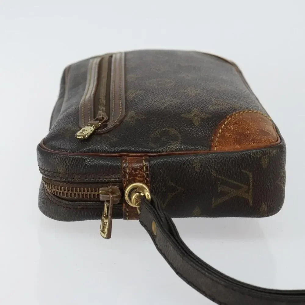 Louis Vuitton Monogram Marly Dragonne GM Clutch Bag Brown